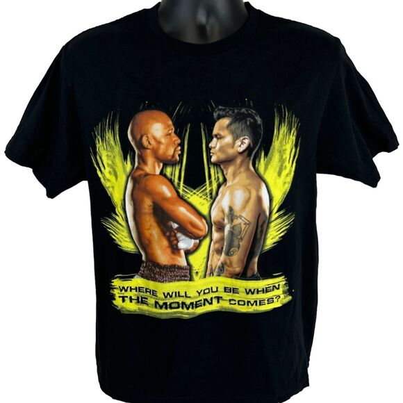 Floyd Mayweather Vs Marcos Maidana T Shirt Mens Medium Boxing Boxer 2014 Black - Picture 2 of 5